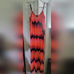 RUE 21 BRIGHT COLORS retro ruffled women's summer dress M